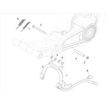 Middenstandaard Vespa Elettrica 25km/u SCH Euro 5 2021