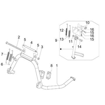 Middenstandaard Vespa S 50 4-takt 2V 25km/u