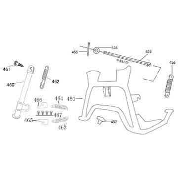 Middenstandaard - Zijstandaard Znen Grace donkerblauw