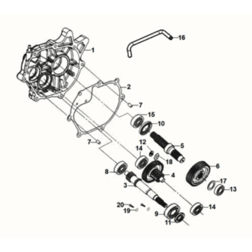 Mission case-drive shaft Sym Fiddle IV 125i LC ABS E5 2020-2021