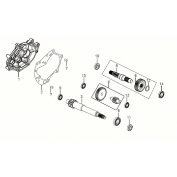 Mission case - drive shaft Sym Symphony ST 50 E5