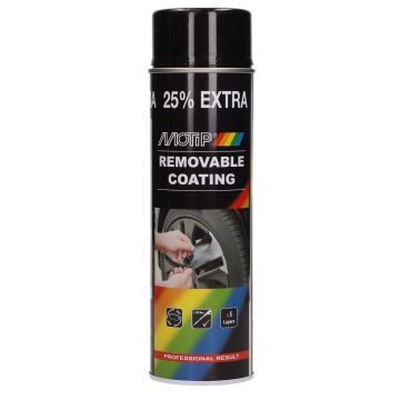 Spuitbus sprayplast glanszwart 500ml Motip