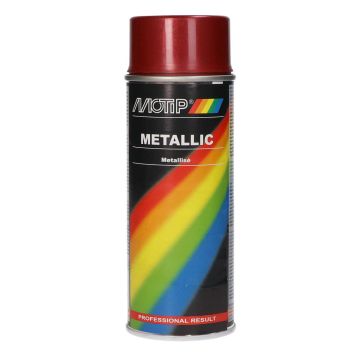 Spuitbus rood metallic 400ml Motip