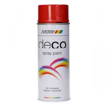 Spuitbus hoogglans vuur rood 400ml Ral 3000 Motip