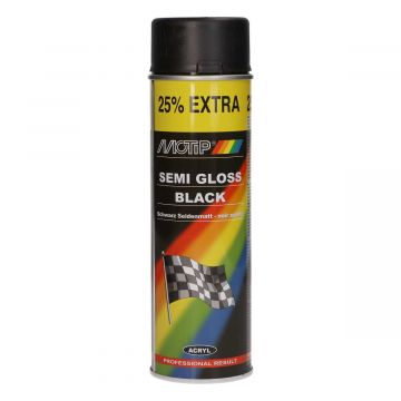 Spuitbus zijdeglanszwart 500ml Motip