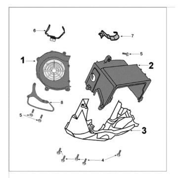 Motor afdekplaat Peugeot Tweet 125 E3 2010-2013