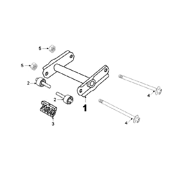 Motorophanging Peugeot Elyseo zwart