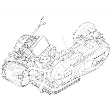 Motorblok compleet - Pakkingset - Keerringset  Vespa Sprint 125 3V IE ABS Euro 5 2021