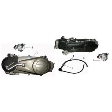 Motorblok compleet China Touring rood