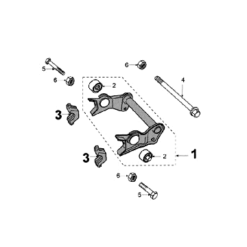 Motorophanging Peugeot Jet Force 50 2-takt LC wit