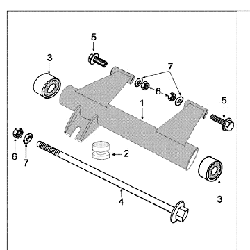 Motorophanging Peugeot Kisbee zwart
