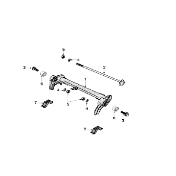 Motorophanging Peugeot Speedfight 3 50 2-takt LC rood