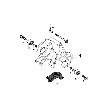 Motorophanging Peugeot Speedfight 4 50 4-takt AC Zwart