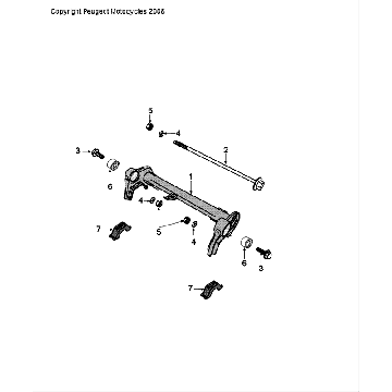 Motorophanging Peugeot Speedfight 4 50 2-takt LC zwartrood