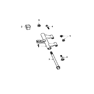 Motorophanging Peugeot V-Clic 50 4-takt AC Zwart
