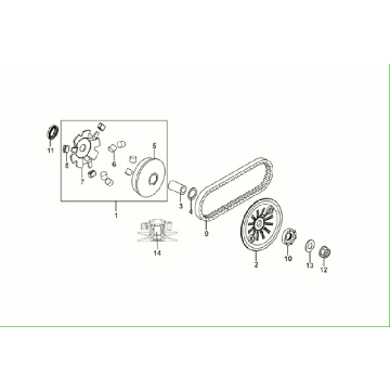 Variateur - V-snaar Sym Fiddle ll Euro 5