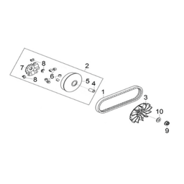 Movable drive face Sym Joymax Z 125 E4