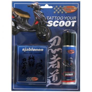 Spuitbus (Tattoo your scooter) sturdy zwart 50ml Motip