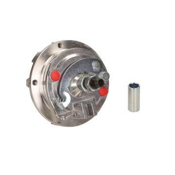 Naaf sterwiel compleet + remplaat Puch Maxi 12mm voorzijde