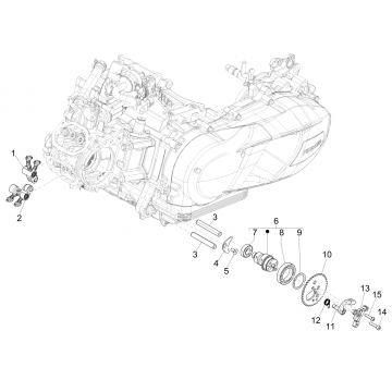 Nokkenas - Tuimerlaars Vespa GTS 125 IE ABS Euro 4 2016-2018