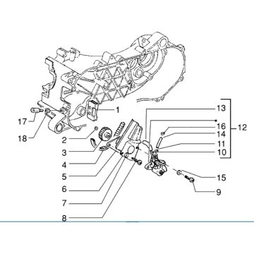 Oliepomp Piaggio Zip RST 50 2-takt AC