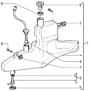 Olietank Piaggio Liberty 50 2-takt AC ←2006