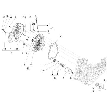 Oliefilter Piaggio Liberty 125 IGET 3V IE ABS Euro 4 2015-2019