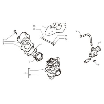 Oliepomp- Carburateur Yamaha Neo's 50 2-takt AC 2003-2008