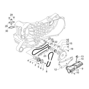 Oliepomp Piaggio New Fly 4-takt 2V