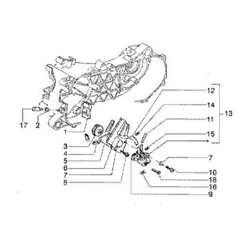 Oliepomp Gilera Runner FXR 180 2-takt