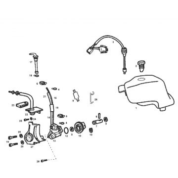 Oliepomp Derbi Senda SM DRD oud model