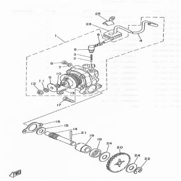 Oliepomp Yamaha DT-50 MX