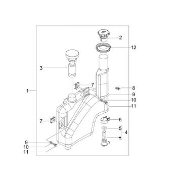 Olietank Vespa S 50 2-takt AC