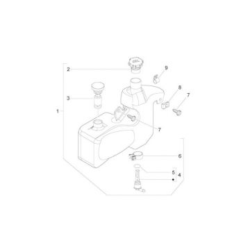 Olietank Piaggio Zip 2000 2-takt AC