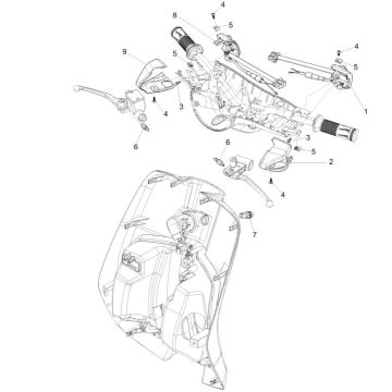 Schakelaars - Drukknoppen Vespa Primavera 125 3V IE ABS