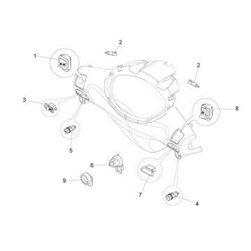 Schakelaars - Drukknoppen Piaggio New Fly 4-takt 2V