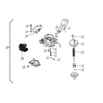 Carburateur onderdelen DellOrto ECS 22mm