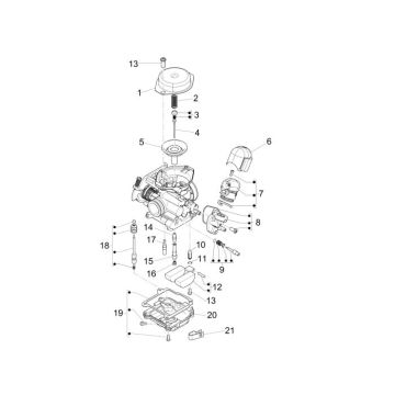 Carburateur onderdelen Vespa Sprint 50 4-takt 4V