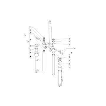 Voorvork onderdelen Piaggio Liberty 50 4-takt AC IGET 3V Euro 4