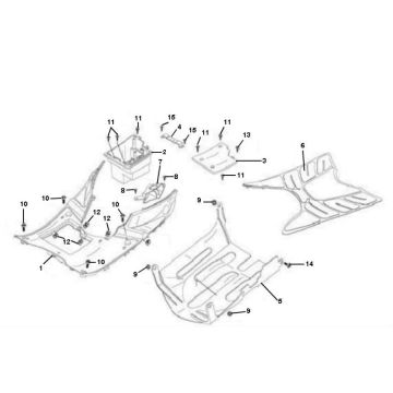 Onderspoiler- Treeplank Berini Speedy 4-takt