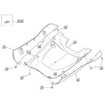 Motorschermen - Onderspoiler Aprilia Habana 2-takt (Morini motor) 1999-2004