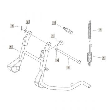 Middenstandaard Aprilia Habana 2-takt (Morini motor) 1999-2004