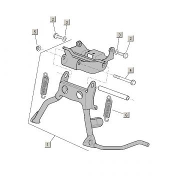 Middenstandaard Aprilia Mojito Custom 50 2-takt (Piaggio motor) 2004-2010