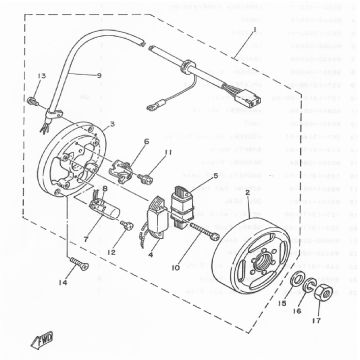 Onsteking Yamaha DT-50 MX