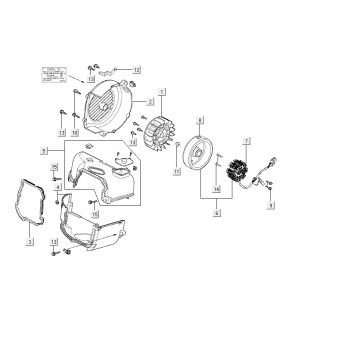 Ontsteking - Stator - Vliegwiel Kymco Carry 4-takt zwart