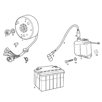 Ontsteking - Stator - Vliegwiel Senda R 50 2-takt LC oud model