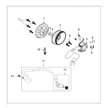 Ontstekingsgedeelte Peugeot Tweet 125 E3 2010-2013