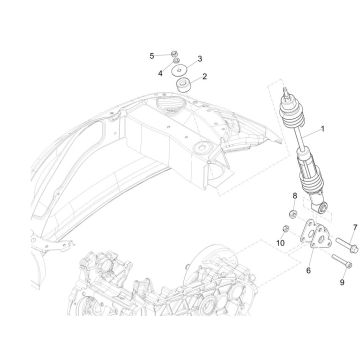 Schokbreker Vespa Primavera 125 3V IE ABS
