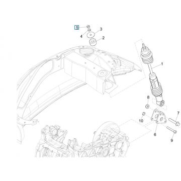 Schokbreker Vespa Sprint 125 3V IE ABS