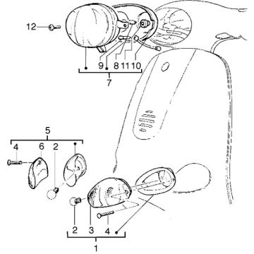 Knipperlichten voorzijde - Koplamp Piaggio Liberty 50 2-takt AC ←2006